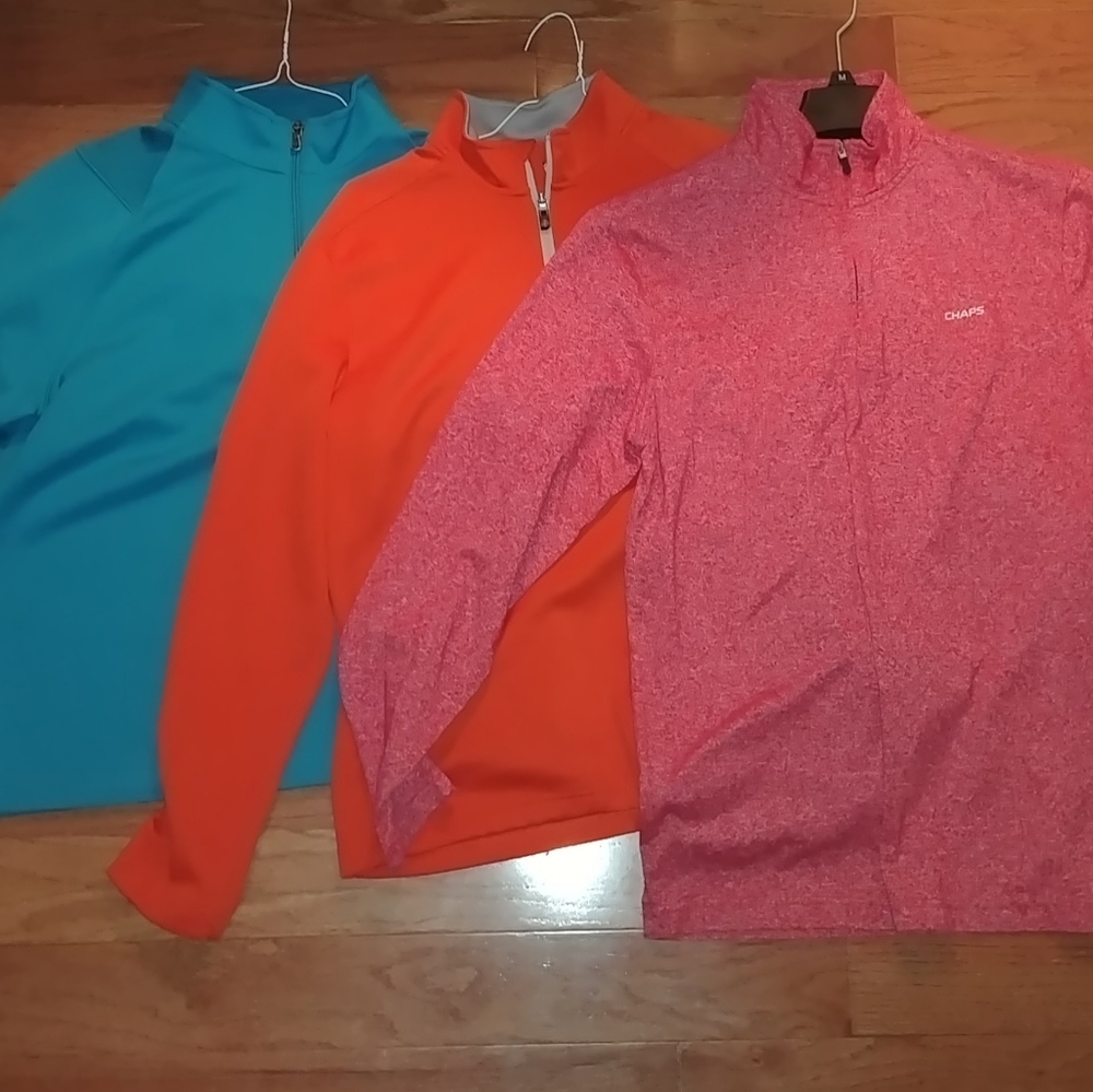 2 Izod and 1 chaps quarter zips